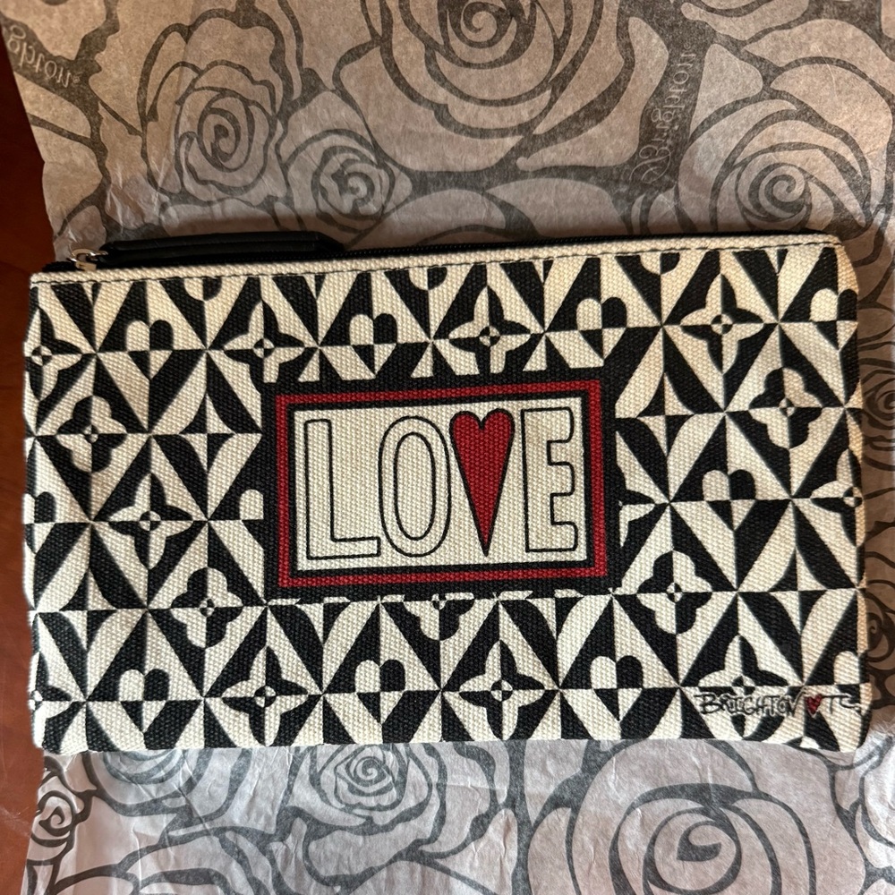 Brighton Black and White LOVE Pouch ♥️♥️